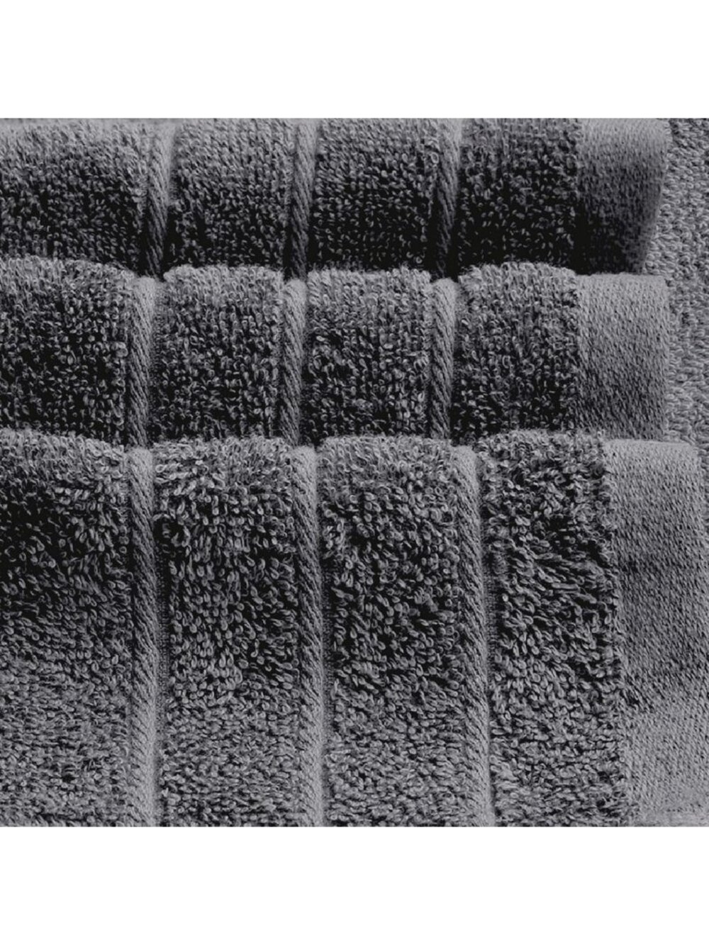 Extra Large Dark Grey Bath Towels Set - 100% Cotton, Soft, Quick-Dry, Absorbent - Picture 5 of 7